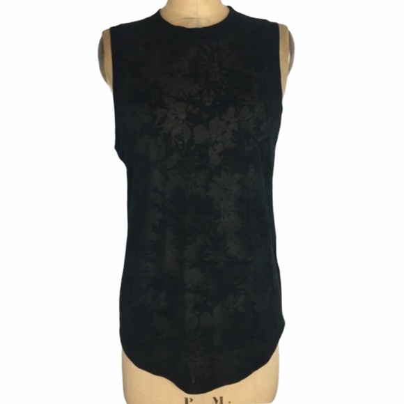 IVY PARK Tops - Ivy Park Floral Burnout Tank in Black Size XS